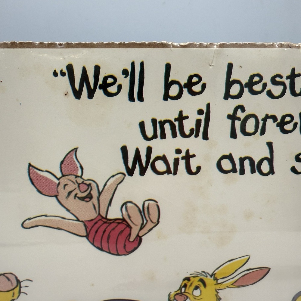 Vintage Walt Disney 90's Poster Print Winnie the Pooh Tiger Eeyore Piglet - Picture 5 of 14